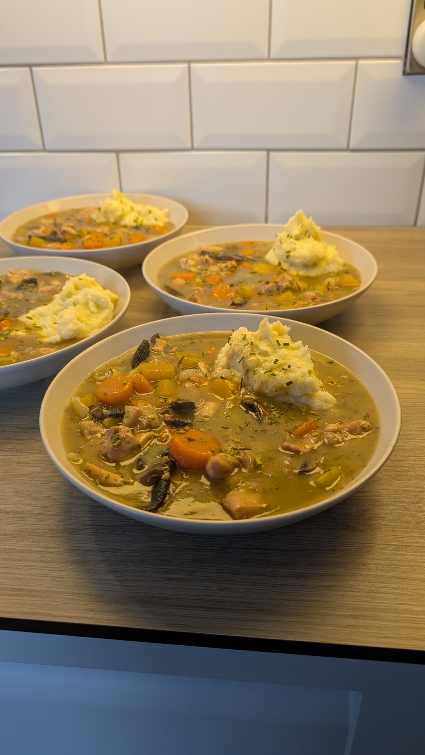 Chicken Stew with Garlic Mash Potato