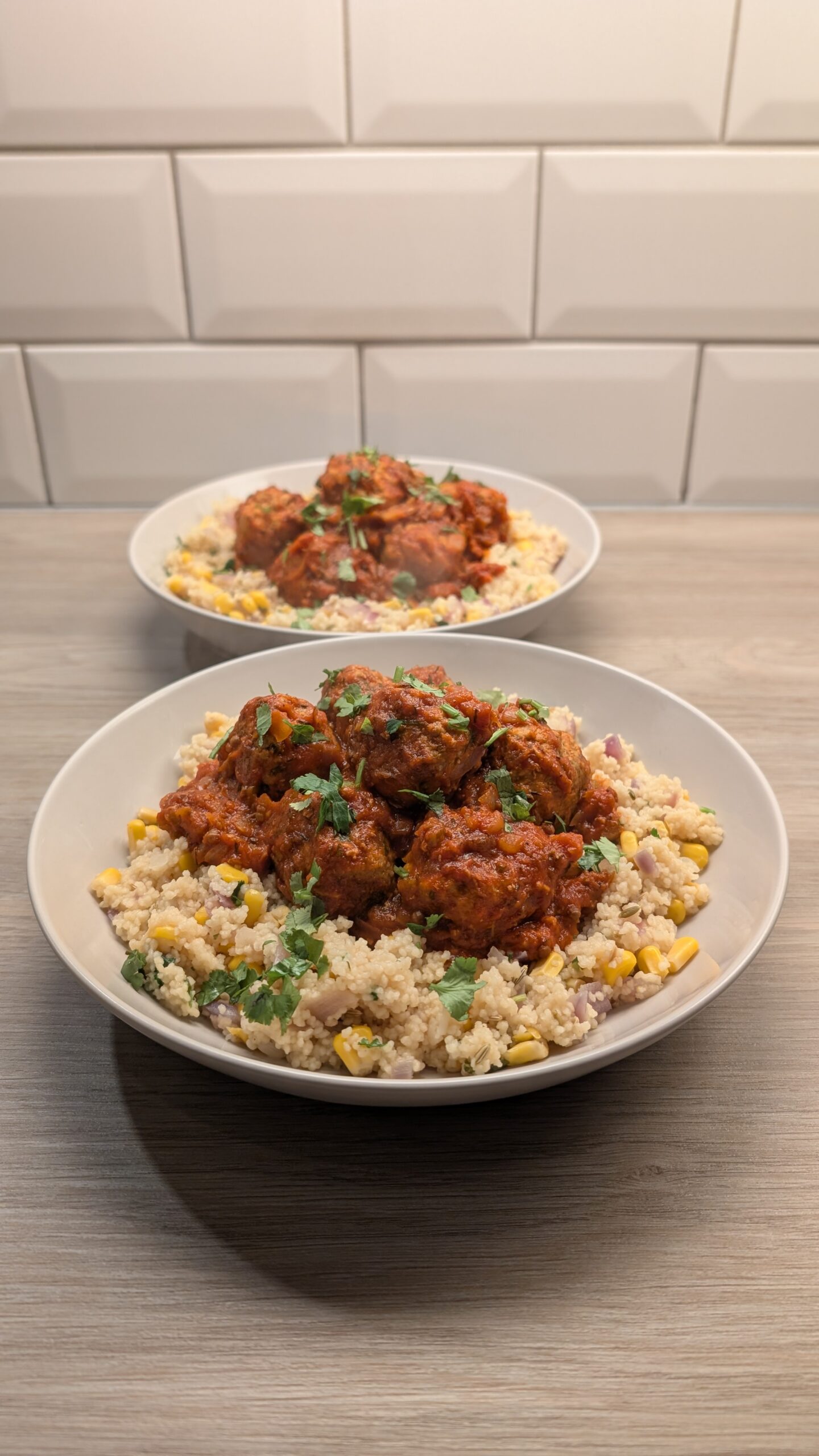 Moroccan Meatballs and Corn Cous Cous