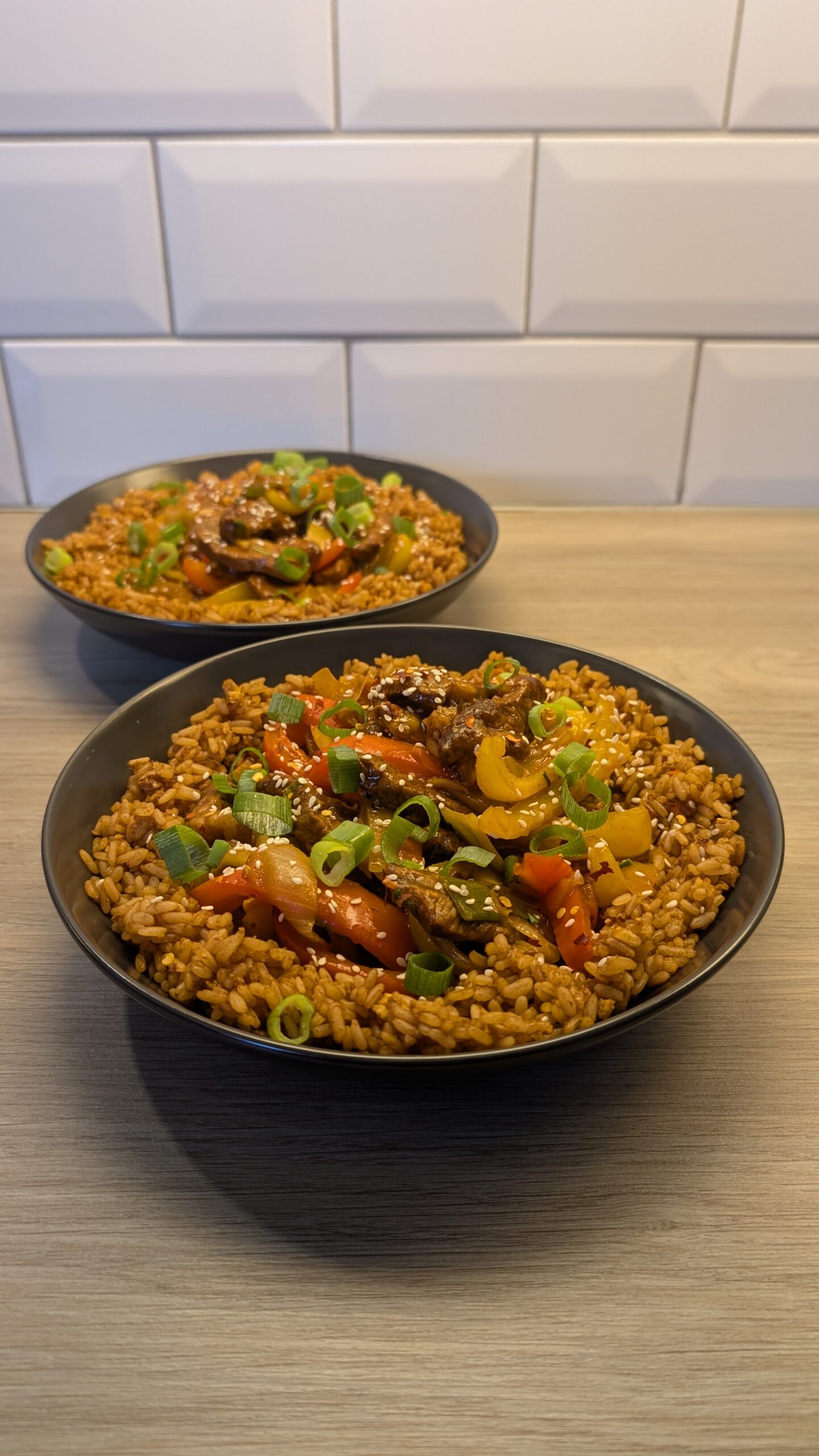 Sweet and Sour Beef with Egg Fried Rice