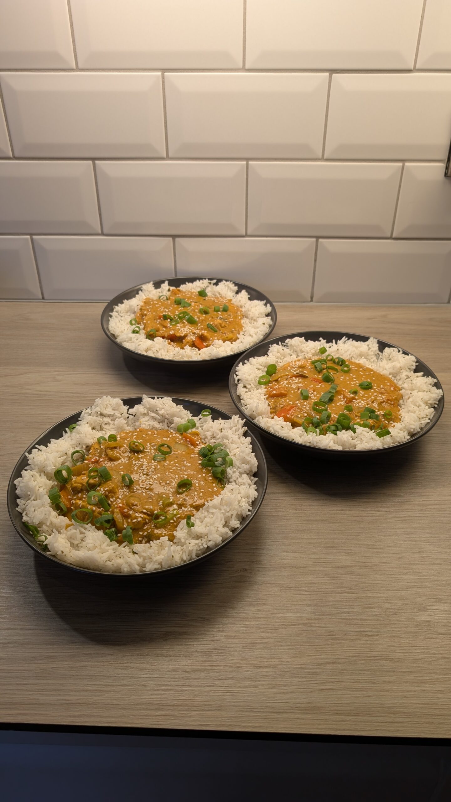Chicken Panang Curry with Coriander and Lime Rice