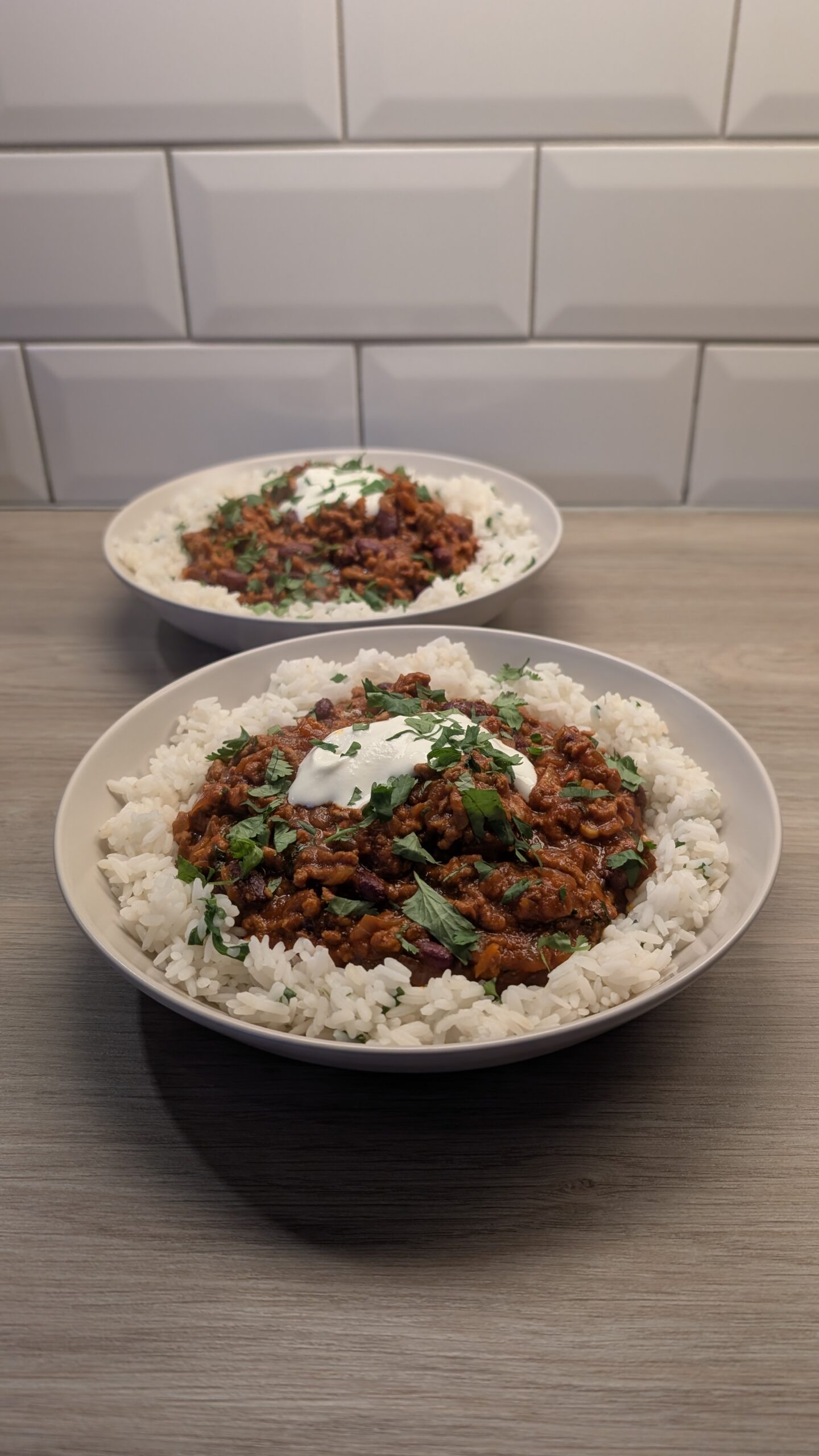 Chilli with Lime and Coriander Rice