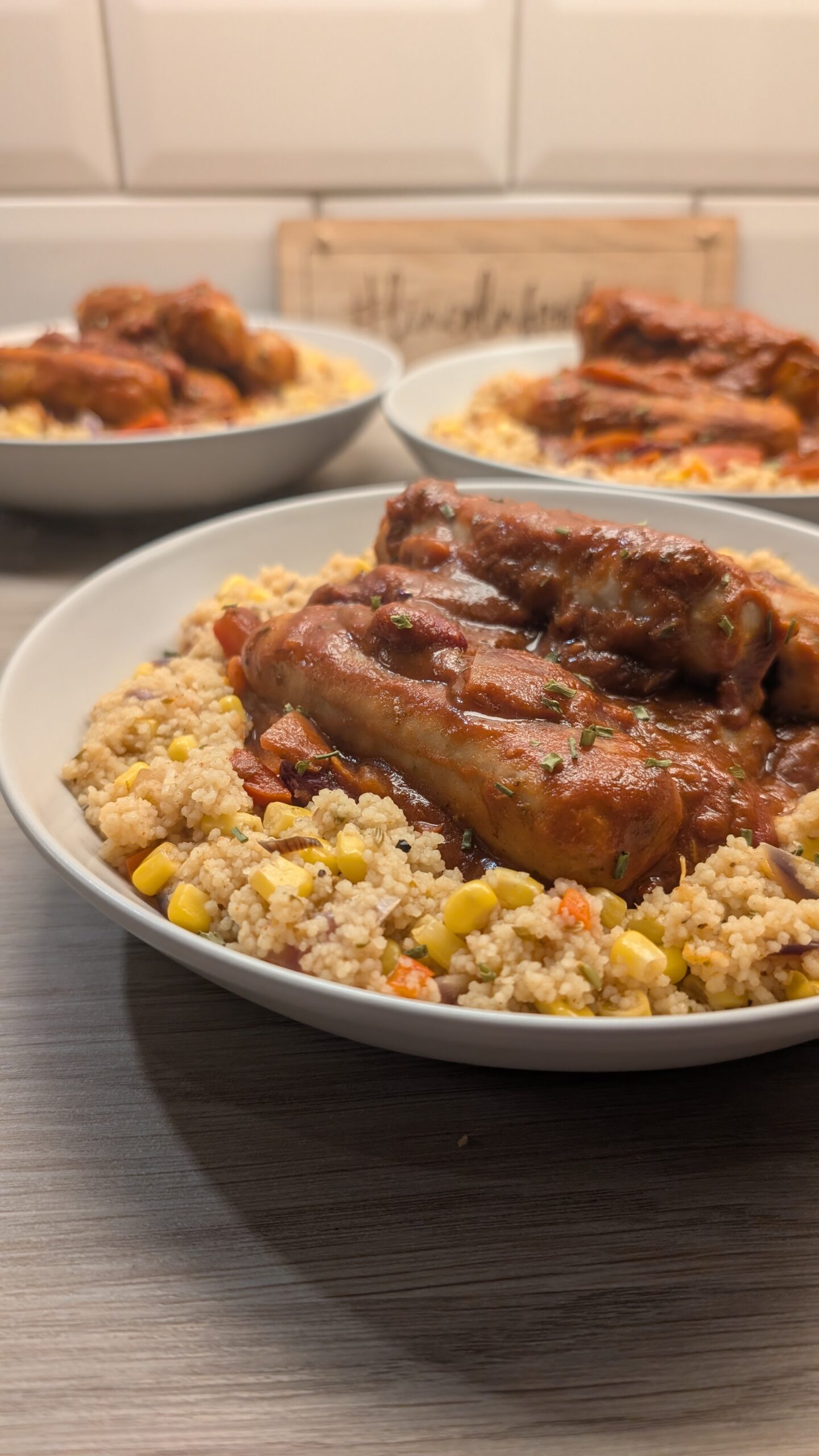 Sausage Stew with Vegetable Cous Cous