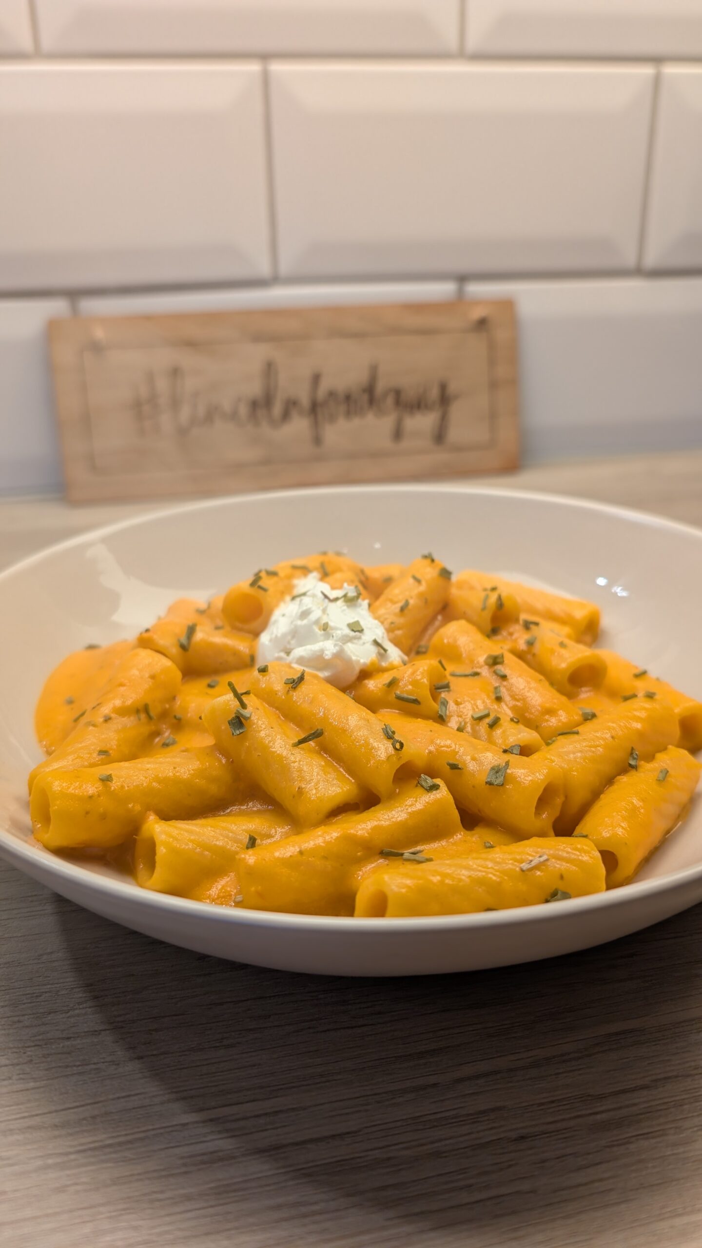 Roasted Tomato, Garlic and Mascarpone Tortiglioni