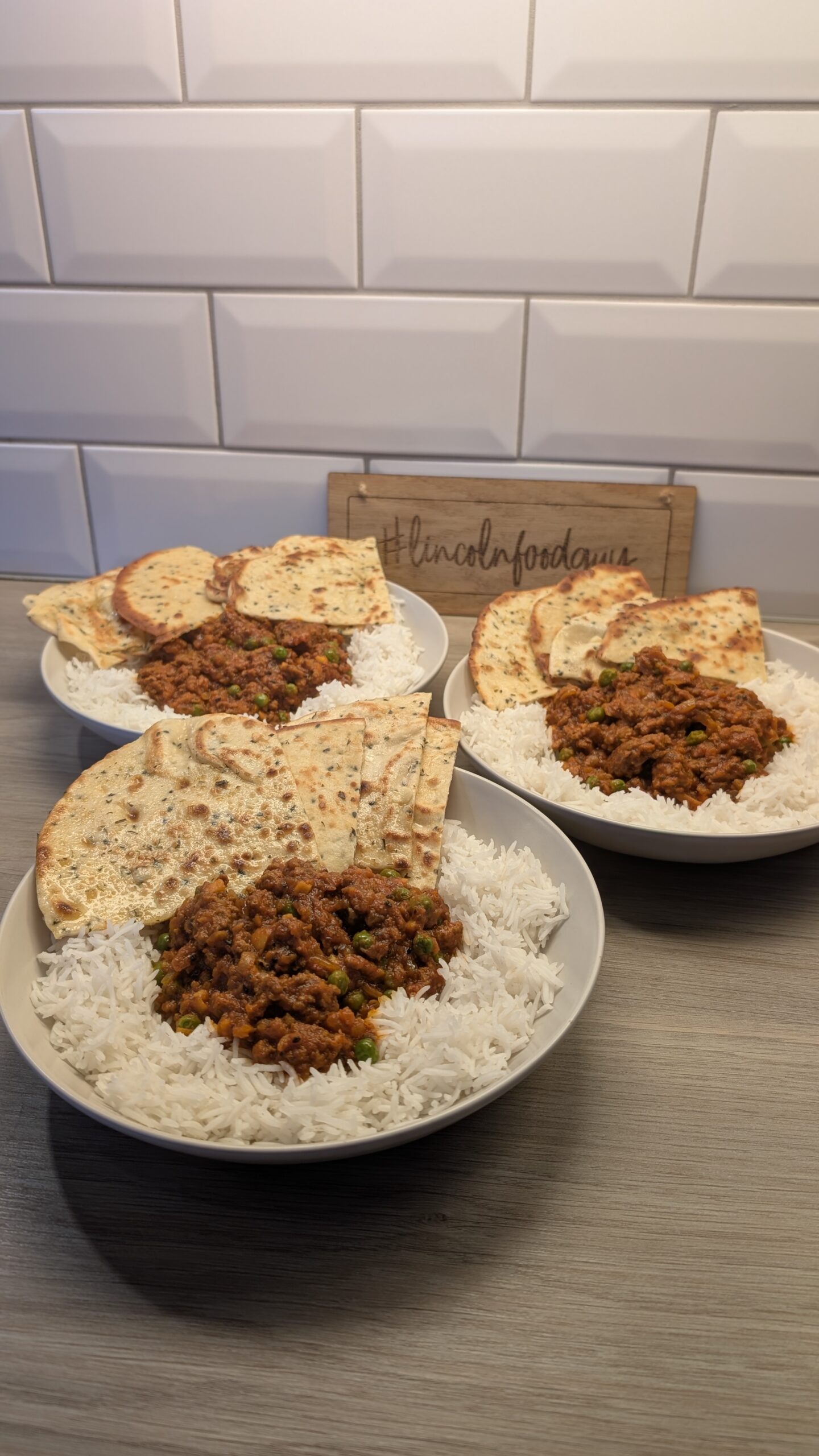 Beef Keema and Garlic Naans