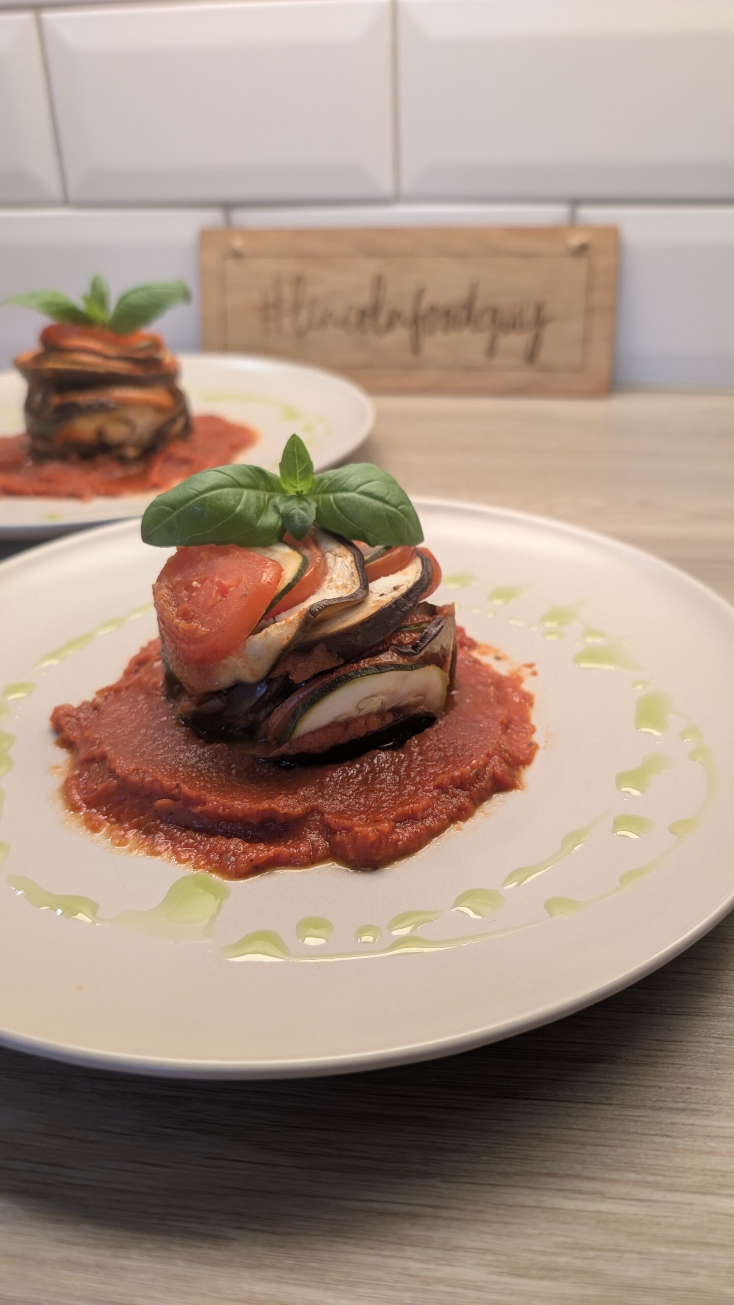 Ratatouille with a Basil Oil